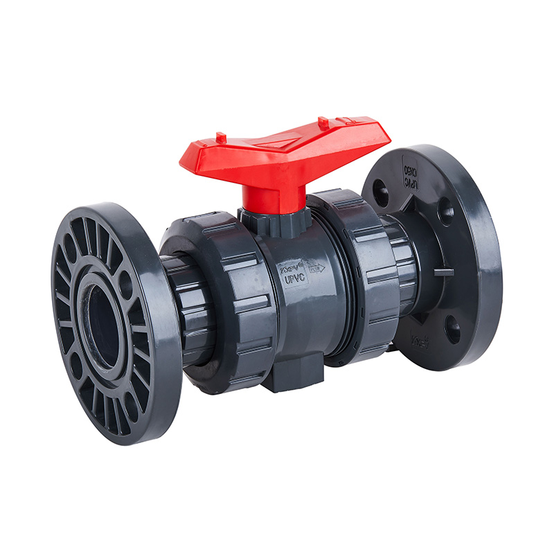 PVC-U Q41F-10U Flanged True Union Ball Valve DN15-100 1/2'-4' ANSI Standard