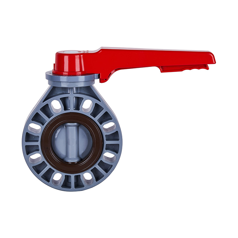 PVC-C D71X-10V Håndtag Butterfly Ventil DN15-200 GB Standard