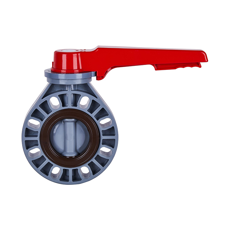 PVC-C D71X-10V Håndtag sommerfugleventil DN15-200 15A-200A JIS Standard