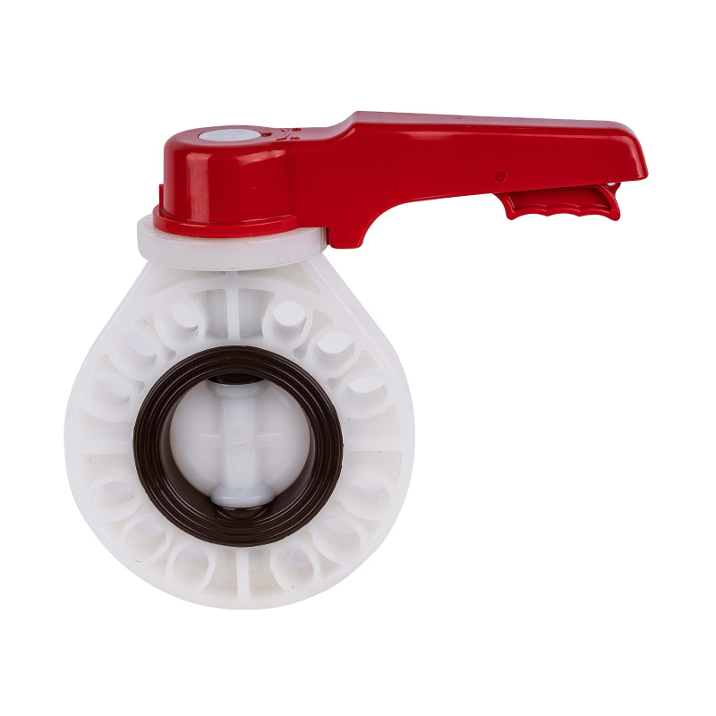 PVDF D71X-10F Håndtag Butterfly Ventil DN15-200 GB Standard