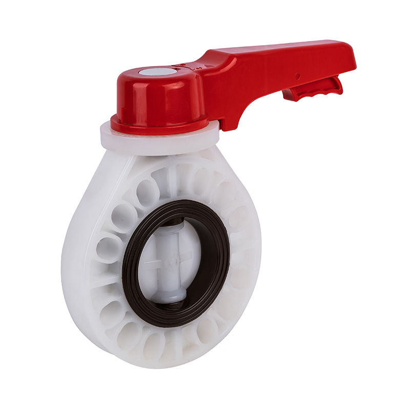 PVDF D71X-10F Håndtag Butterfly Ventil DN15-200 GB Standard