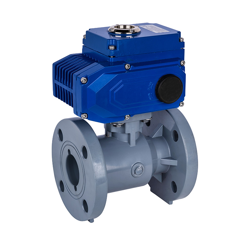 PVC-C D941F-10V Elektrisk flangekugleventil DN15-300 1/2'-12' ANSI Standard