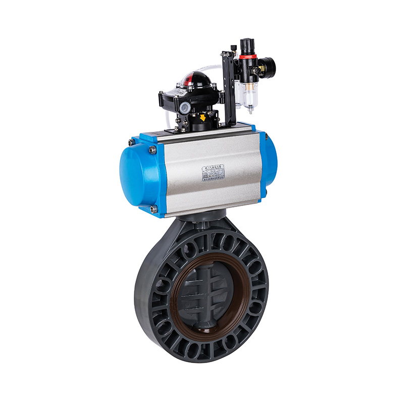 PVC-U D671X-10V pneumatisk sommerfugleventil DN40-1000 40A-1000A JIS Standard