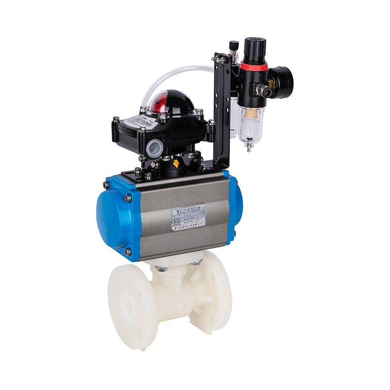 PVDF Q641F-10F Pneumatisk flangekugleventil DN20-300 20A-300A JIS Standard